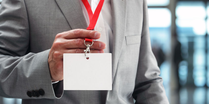 Man with ID Badge